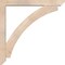Ekena Millwork Thorton Slat Smooth Bracket w/ Offset Brace, Douglas Fir, 5 1/2"W x 42"D x 42"H BKT0604X42X42THR06SDF - alternate 3